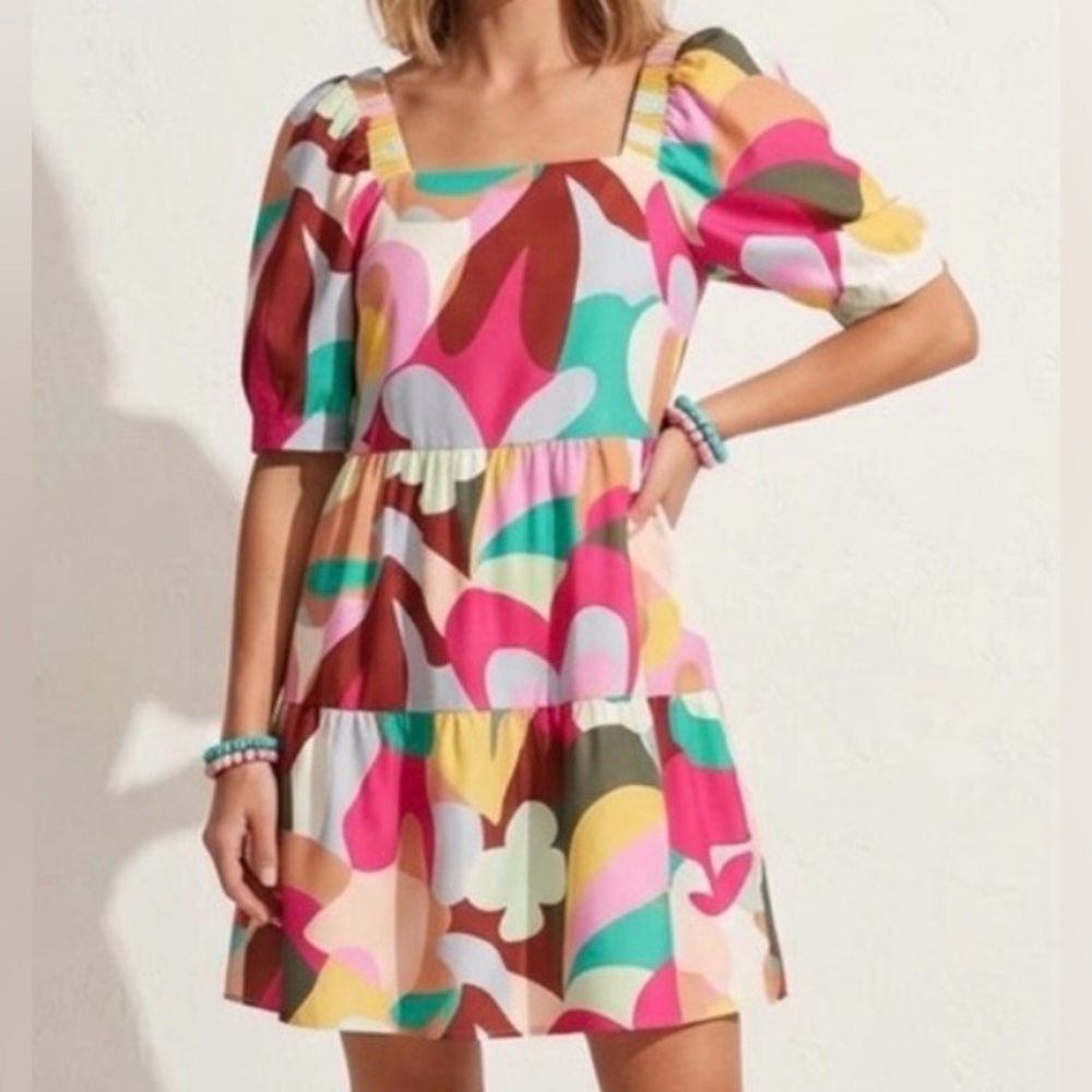 CROSBY BY MOLLIE BURCH Conor Multicolor Abstract Mini Dress Size XXS